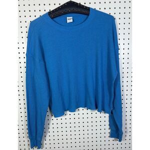 TNA waffle knit ling sleeve crop top size M